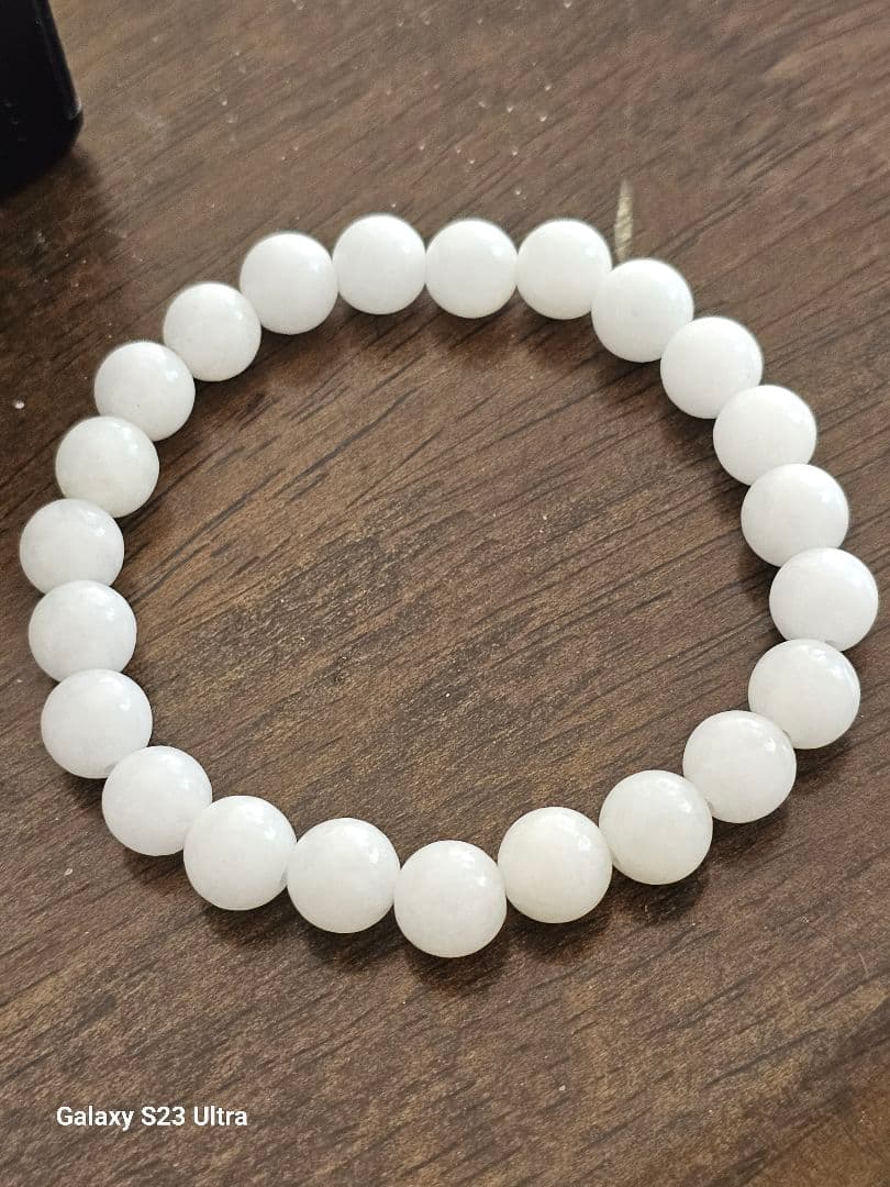 糸魚川翡翠氷種８mm２３玉ブレスレット