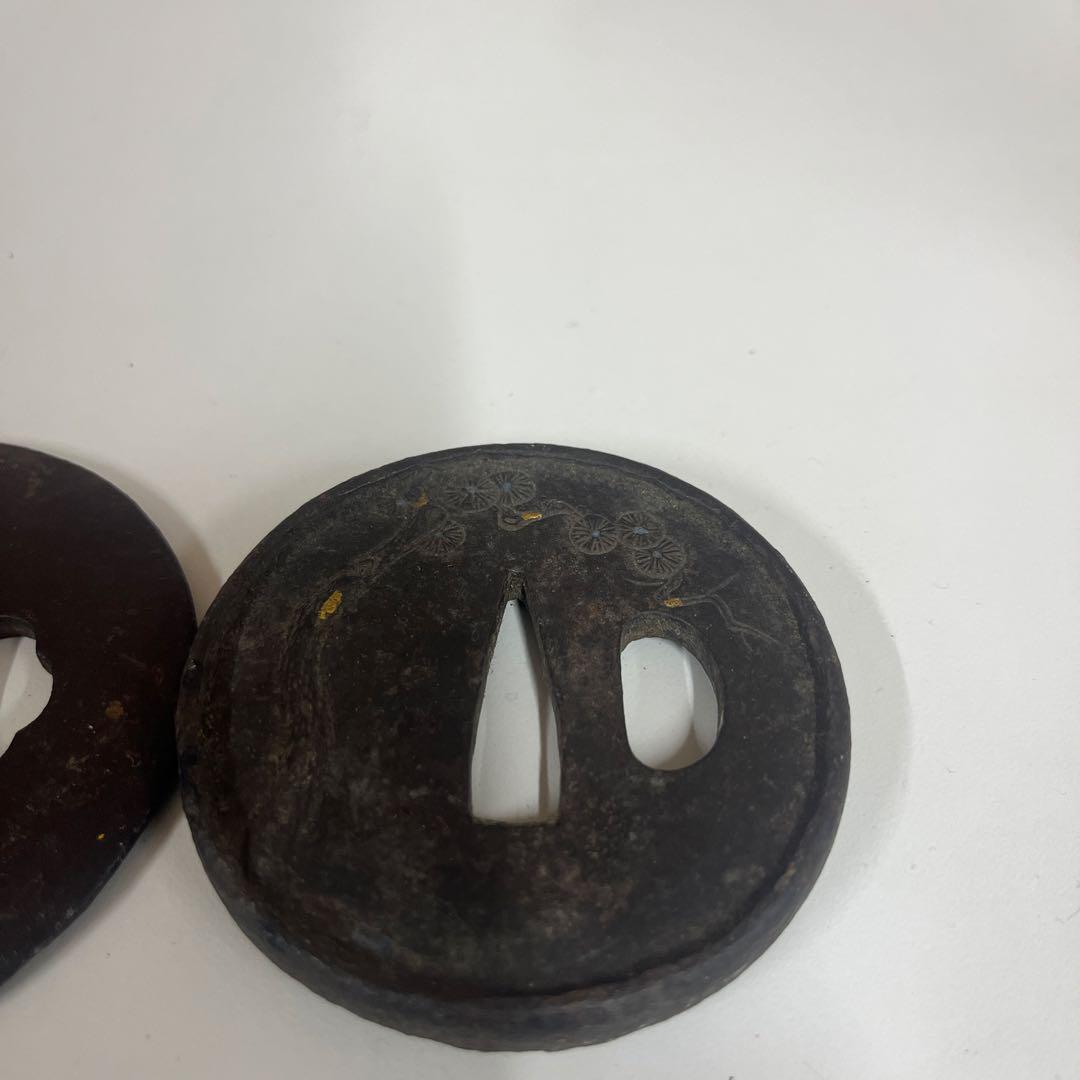 【刀装具】アンティーク鍔3点セット　時代物