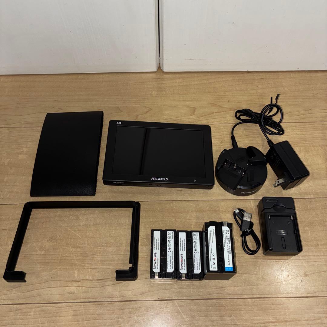バッテリー3つセット7インチ 液晶モニター4K （FEELWORLD T7