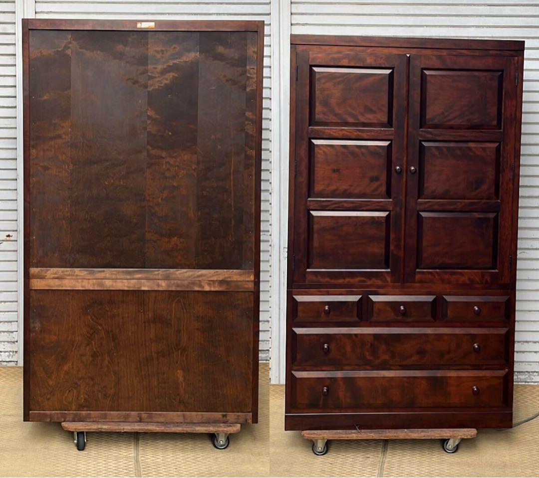 ③ 【送料無料】高級和箪笥 松本民芸家具 無垢材 着物収納