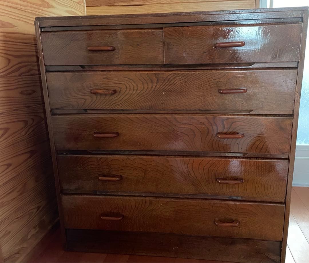 早い者勝ち！昭和タンス　5段　洋タンス　整理タンス　昭和レトロ　ヴィンテージ　桐