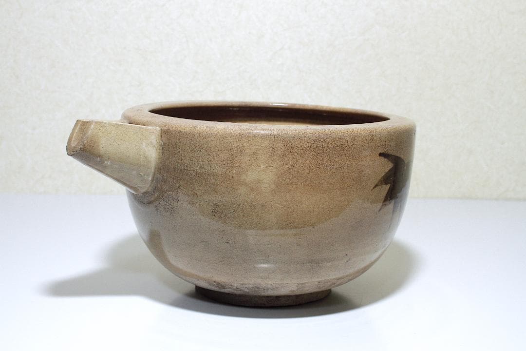 江戸後期-明治 絵瀬戸 紅葉文 片口