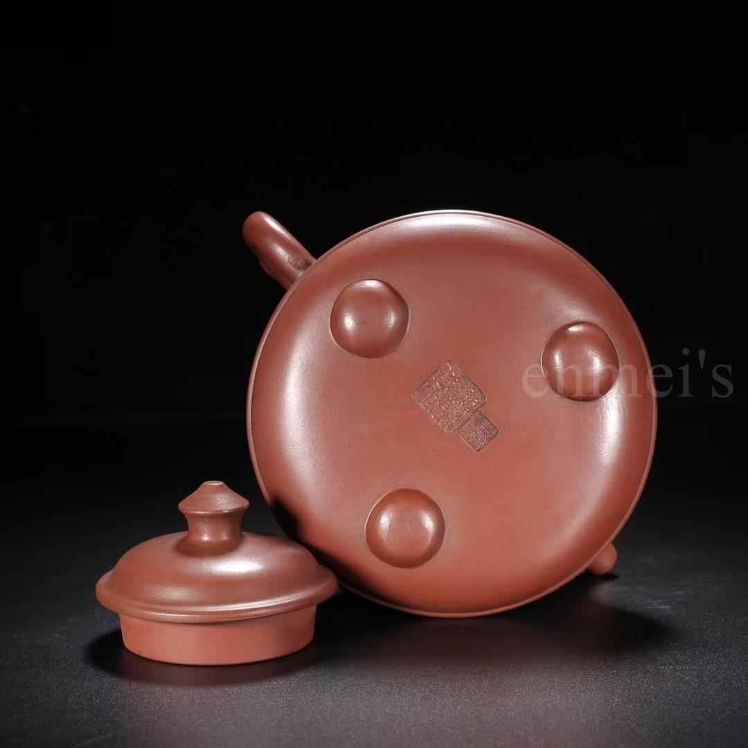 中国古美術・清水泥神猿献寿紫砂壺・底款：顧景舟、范曾・紫砂壺・急須・茶壺・茶道具