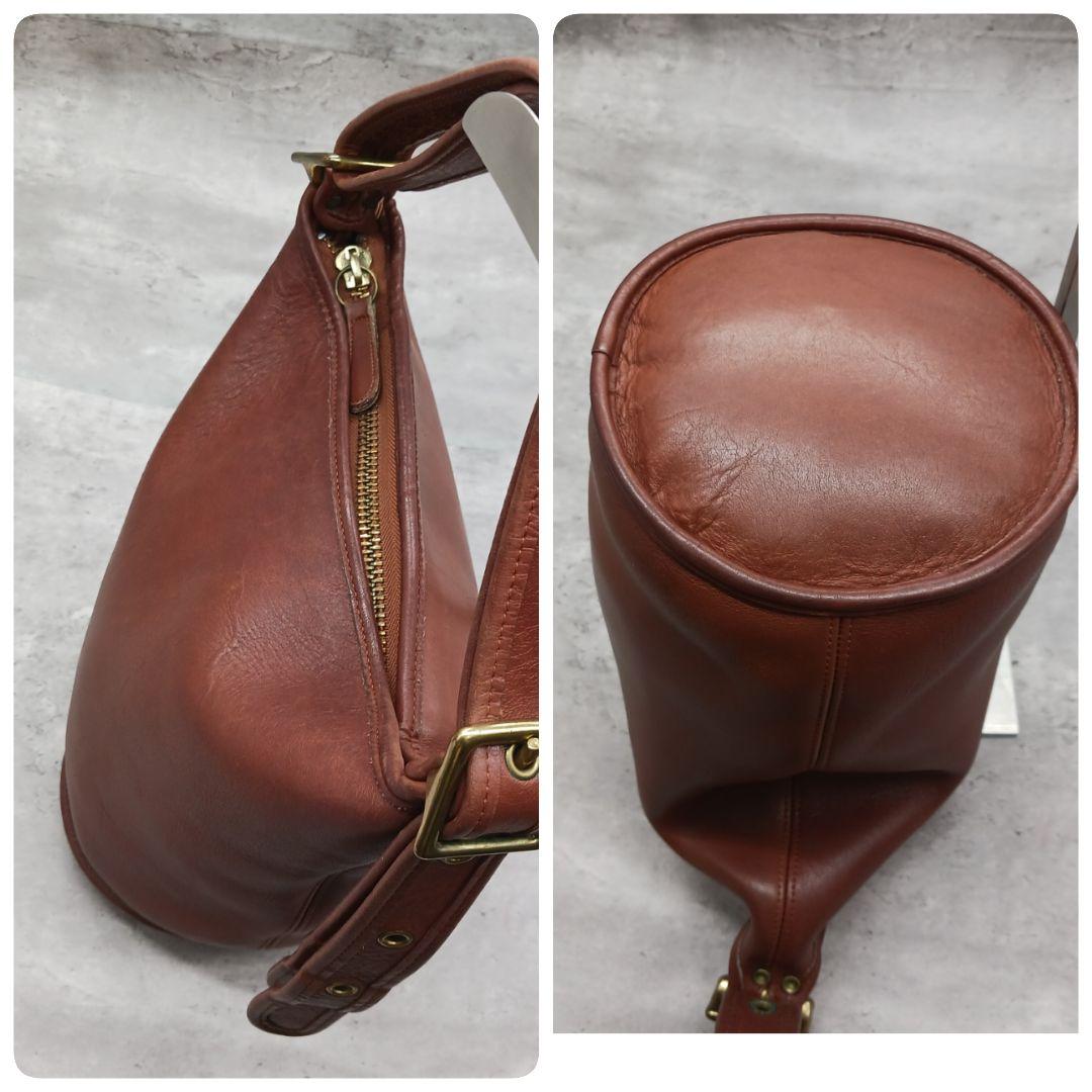 美品✨ オールドコーチ バケツ型 ショルダーバッグ ブラウン レガシー 9953