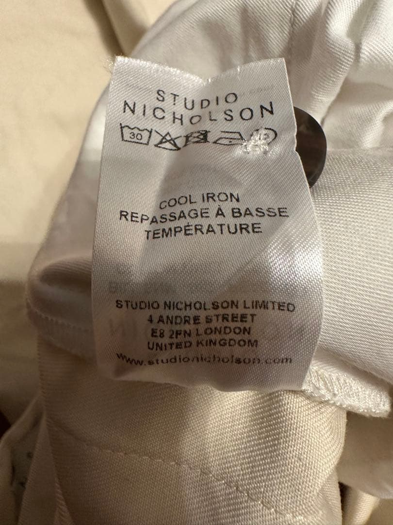 STUDIO NICHOLSON コットンツイル　チノ　トラウザー　XS