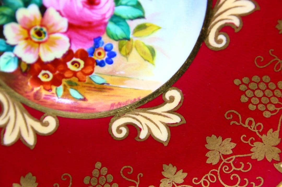 レア ウェッジウッド ARTHUR HOLLAND氏サイン アンティーク トリオ