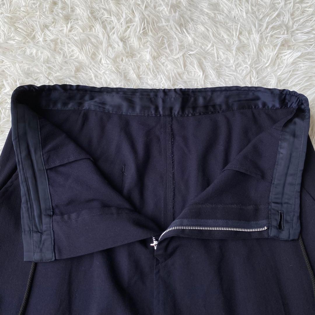 y's ウールギャバ サルエルパンツ ワイドパンツ ネイビー サイズ1