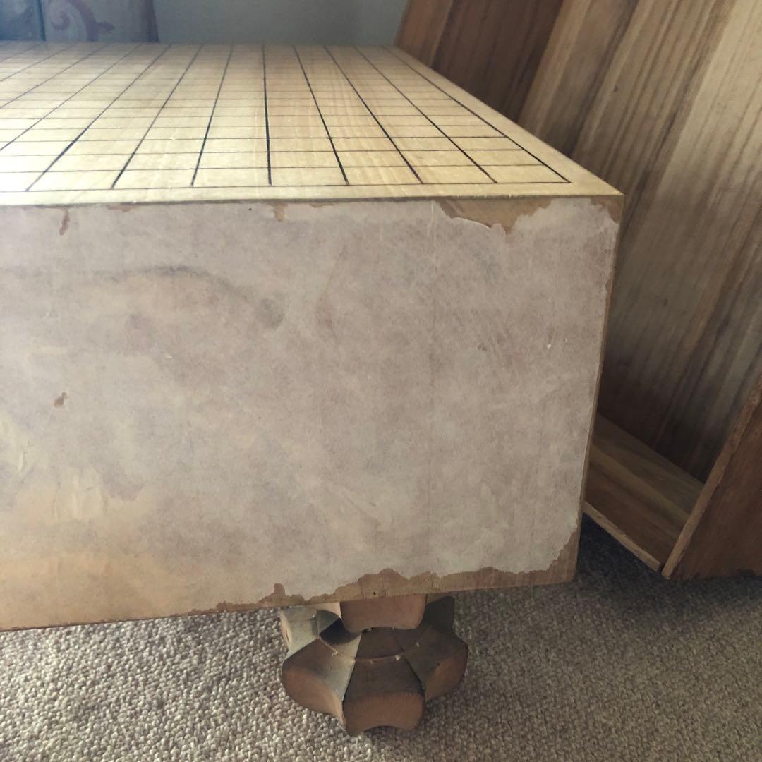 時代　囲碁盤　脚付　カバー付