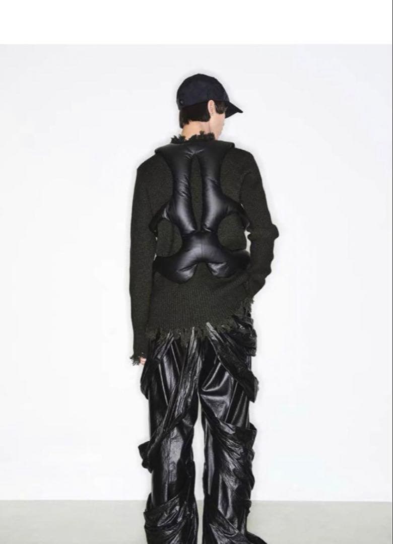 トップス NUTEMPEROR PU LEATHER PUFFER DOWN VEST