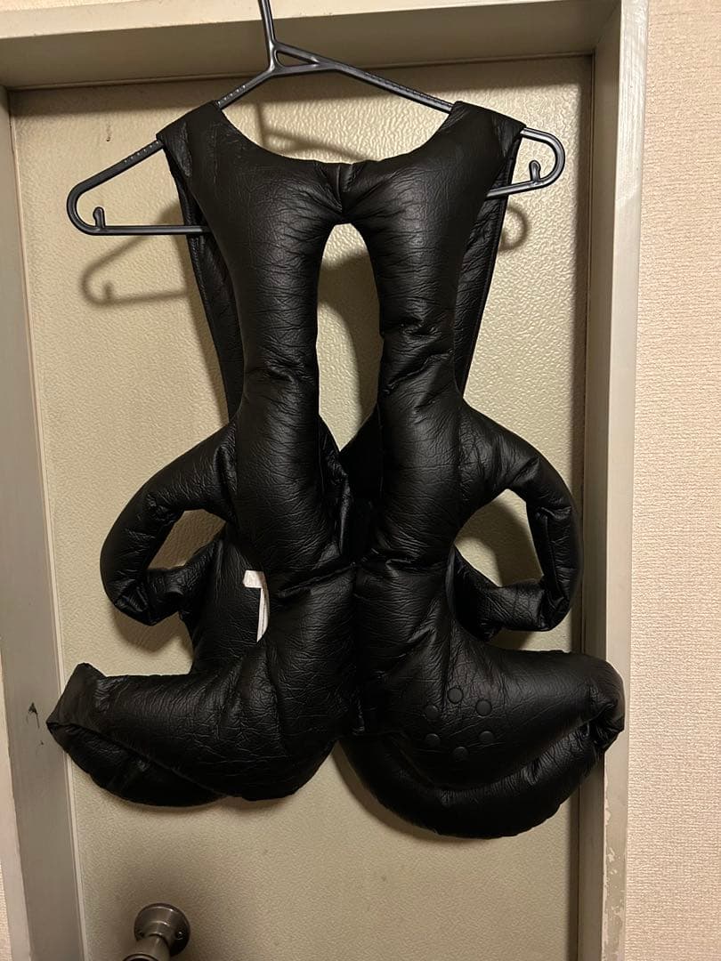 トップス NUTEMPEROR PU LEATHER PUFFER DOWN VEST