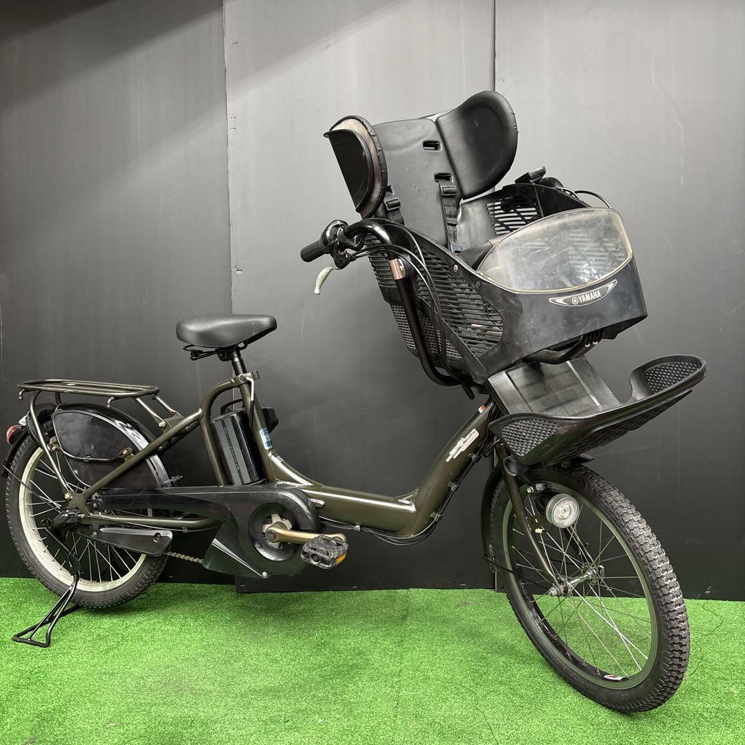 電動自転車 YAMAHA PAS kiss カーキ 3人乗り対応　80