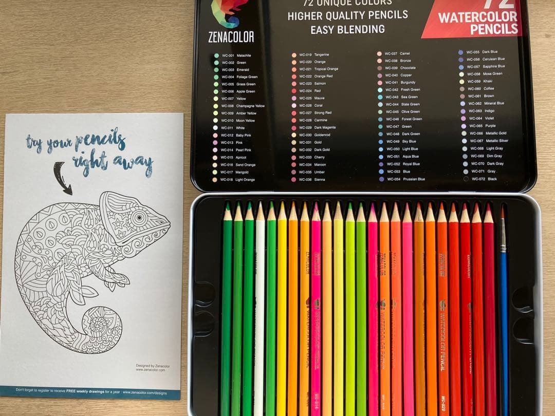 新品未使用 ZENACOLOR 色鉛筆 72色(生産終了)