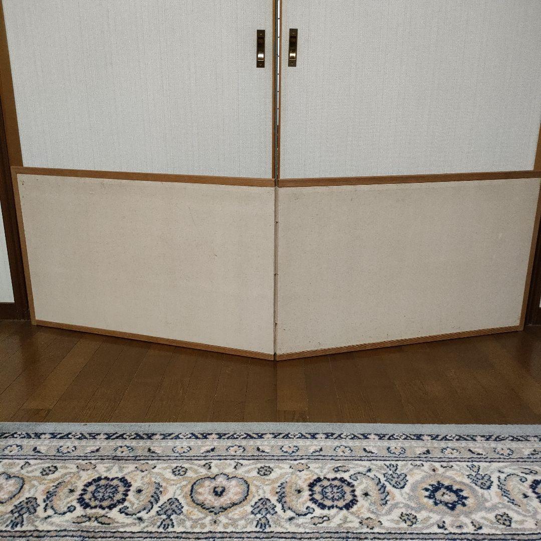 末吉安久作 琉球紅型　半折扁額 大判芭蕉布「吉祥馬図」