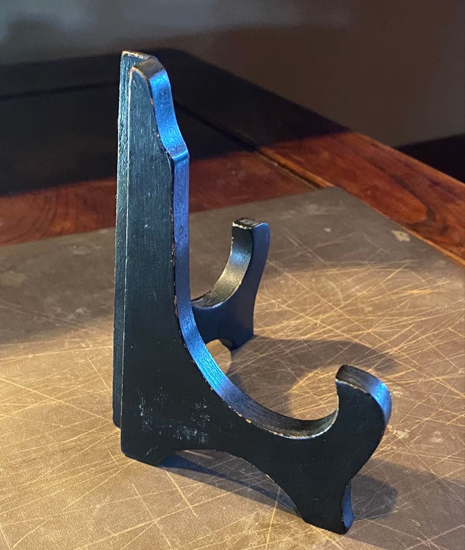 中国汕頭・スワトウ染付絵皿　鑑賞台付 沈船品・ヴィンテージ　レア ・台湾茶器