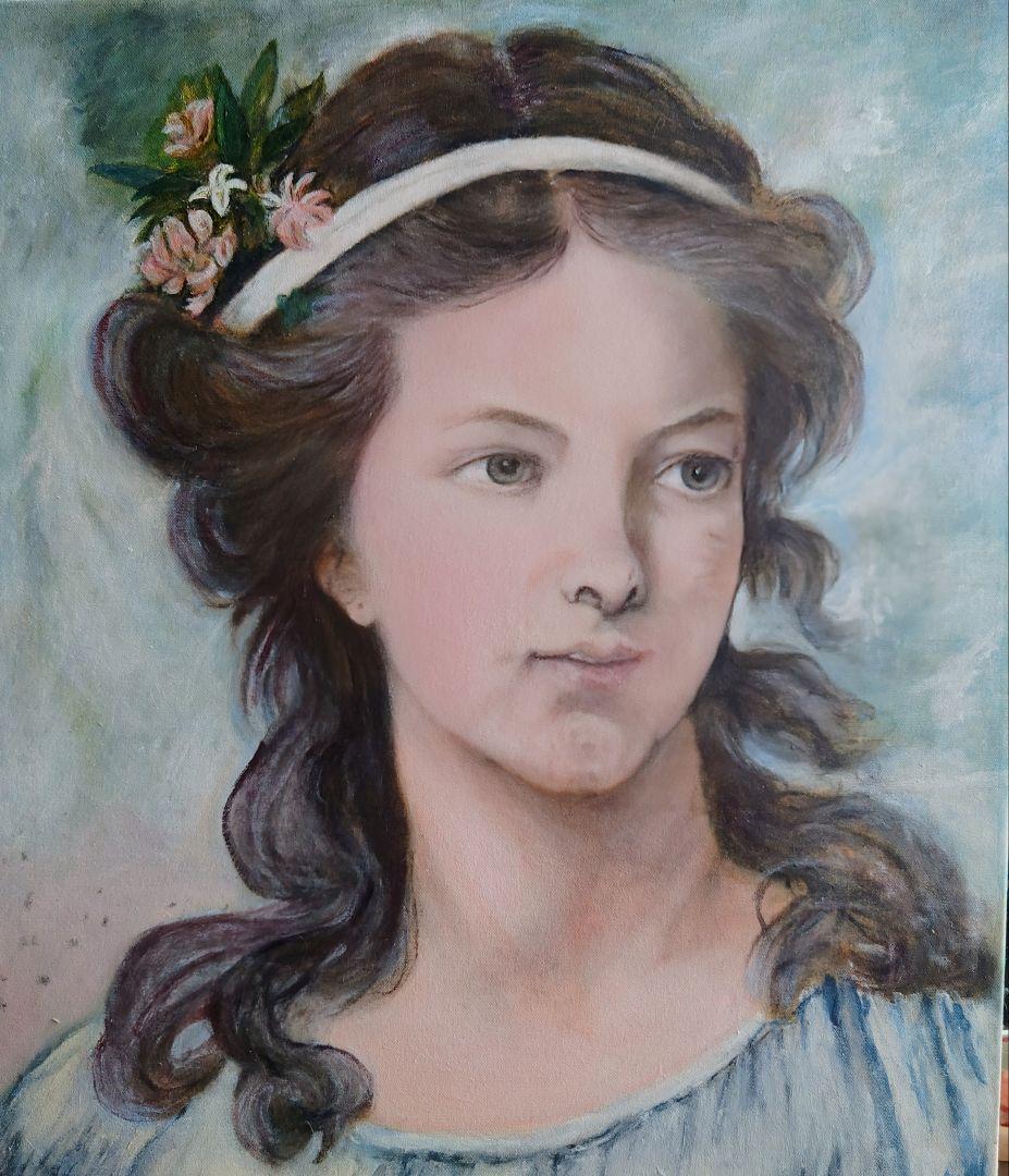 宮廷画家ビジェルブランの少女画です。油彩画模写