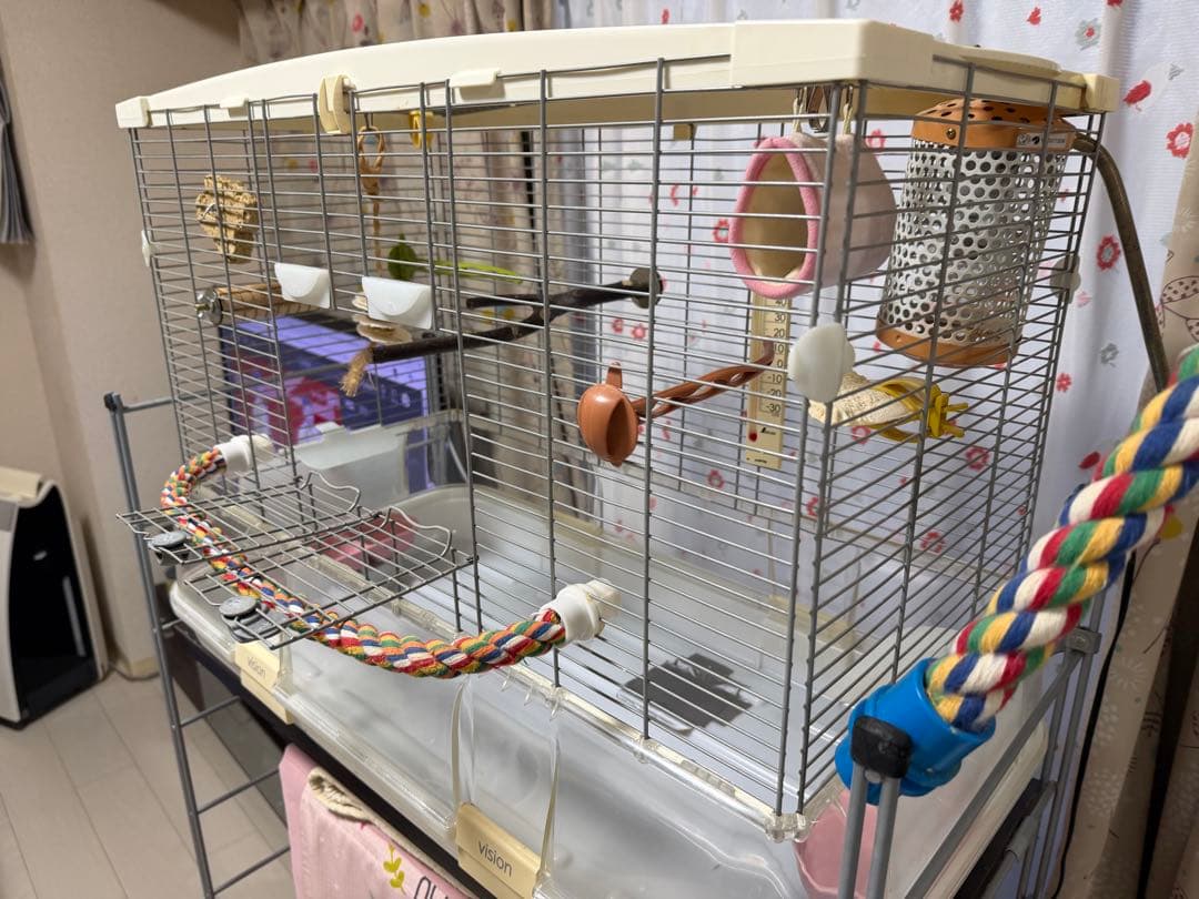 vision 鳥かご HAGEN 横網L01 ヒートランプ、日光浴ランプセット