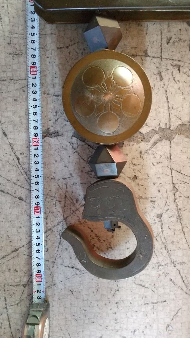 アンティーク特大 自在鉤 真鍮 15kg 180cm