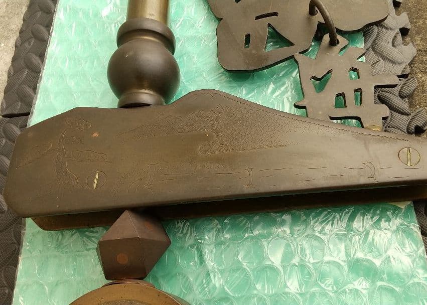 アンティーク特大 自在鉤 真鍮 15kg 180cm