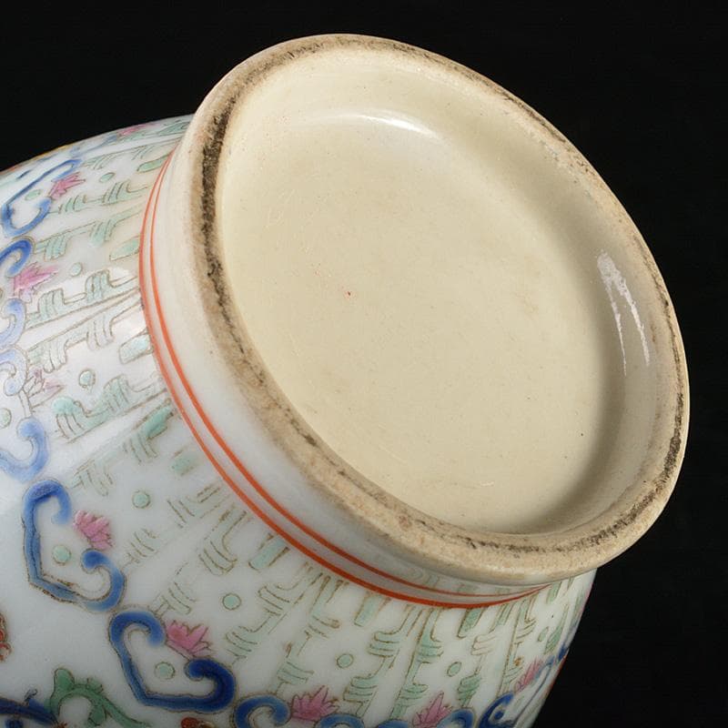 中国　粉彩　人物花神獣文瓶　M　R7322