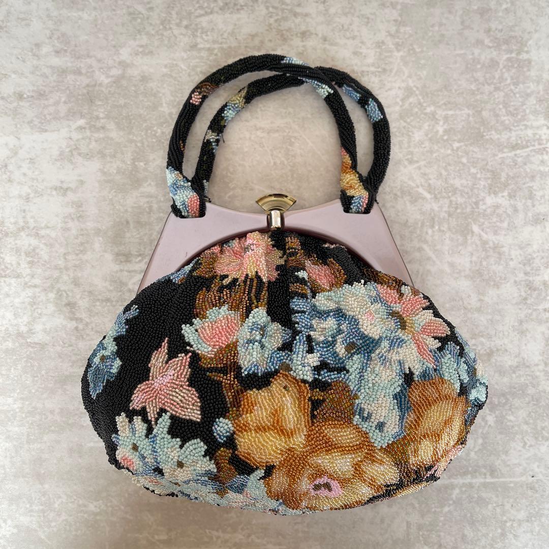 ⭐️一点物・美品⭐️総ビーズバッグ ヴィンテージ 着物 成人式 結婚式 パーティー
