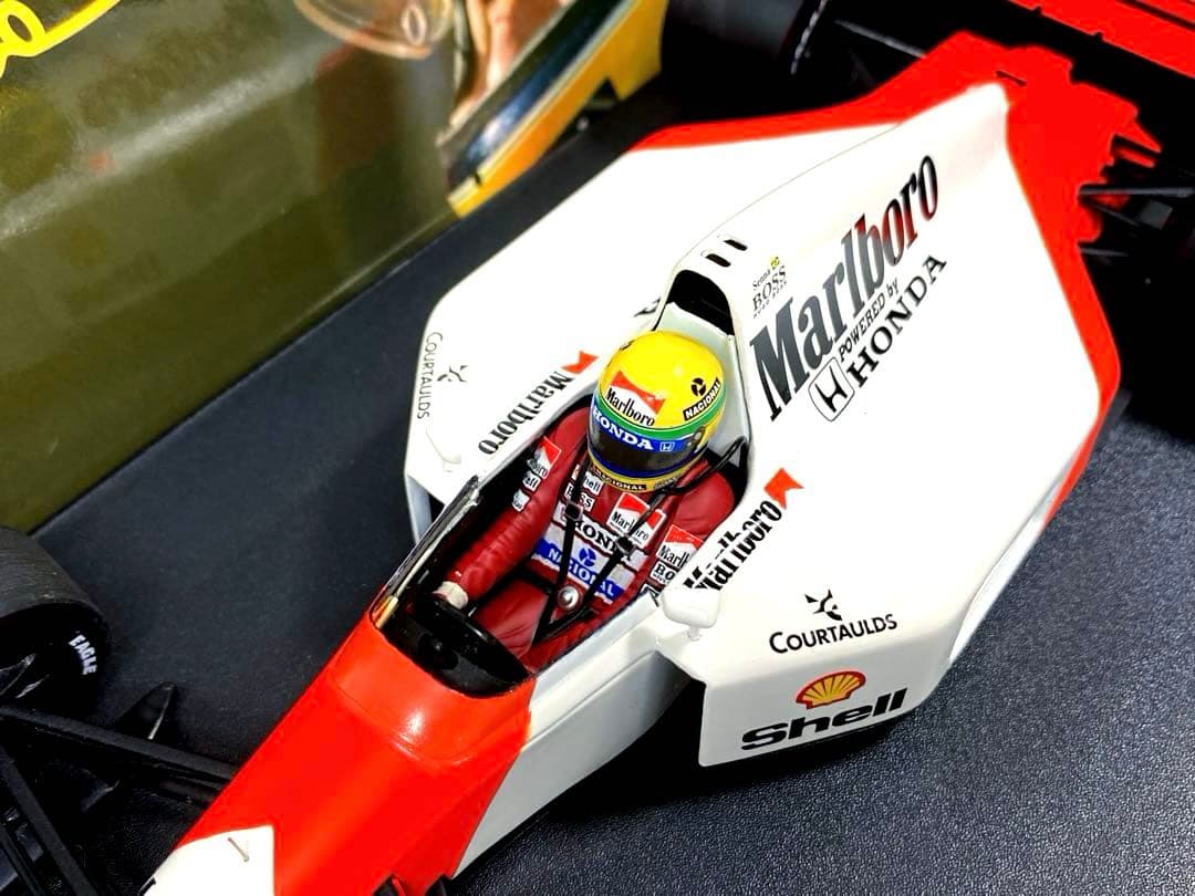 カスタム品　1/18 ミニチャンプス　マクラーレンMP4/7 アイルトンセナ