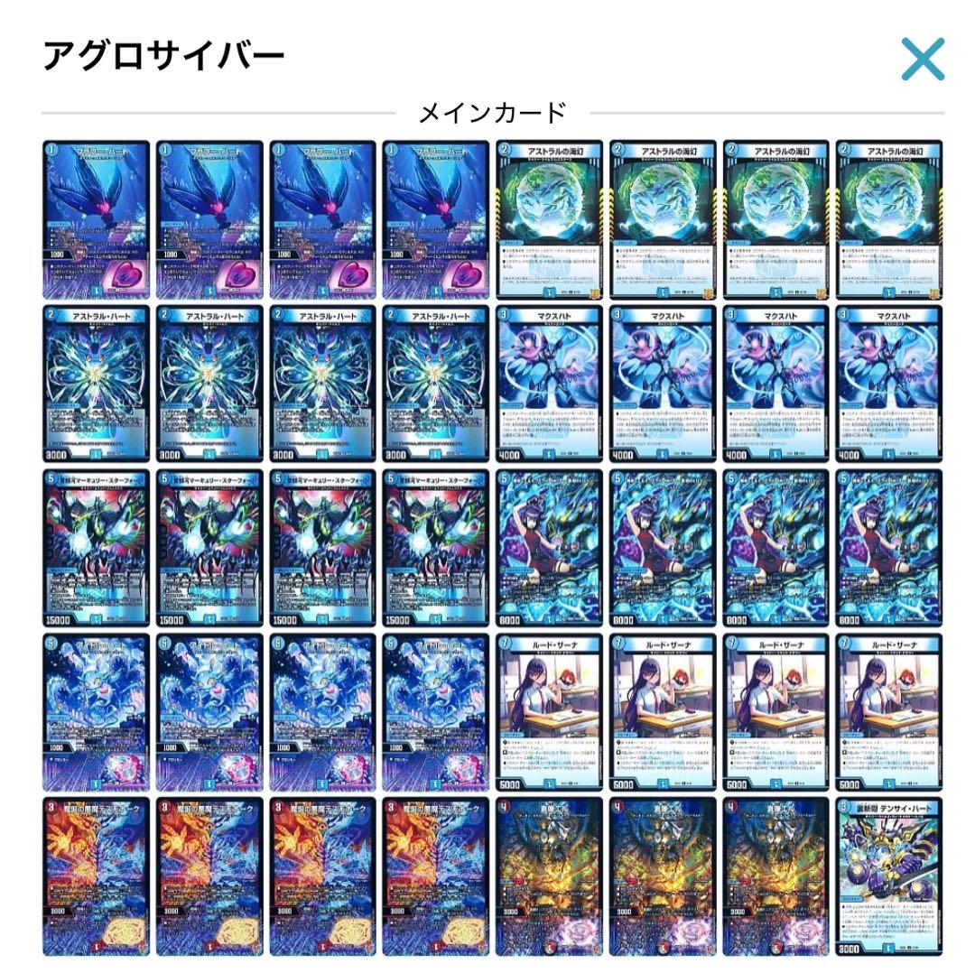 デュエルマスターズ アグロサイバー デッキ