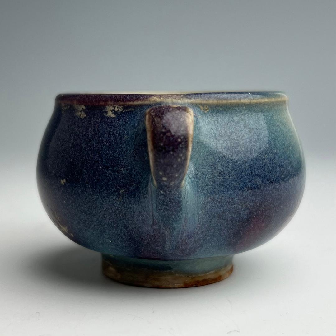 鈞窯天藍釉紫斑水洗 唐物 中国古玩 中国美術 A922