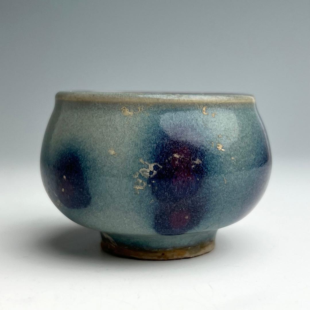 鈞窯天藍釉紫斑水洗 唐物 中国古玩 中国美術 A922