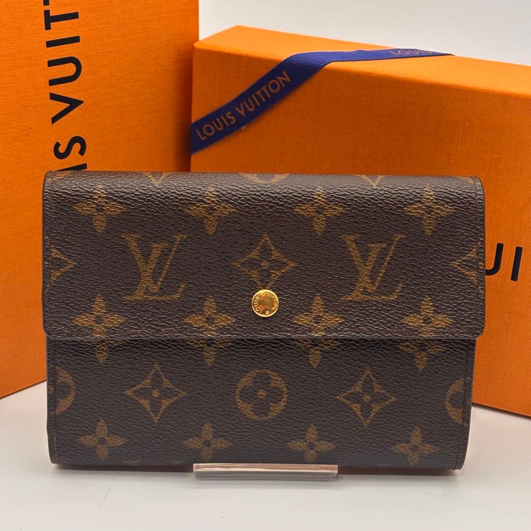 【鑑定済み】ルイヴィトン✨モノグラム✨エテュイパピエ 三つ折り財布