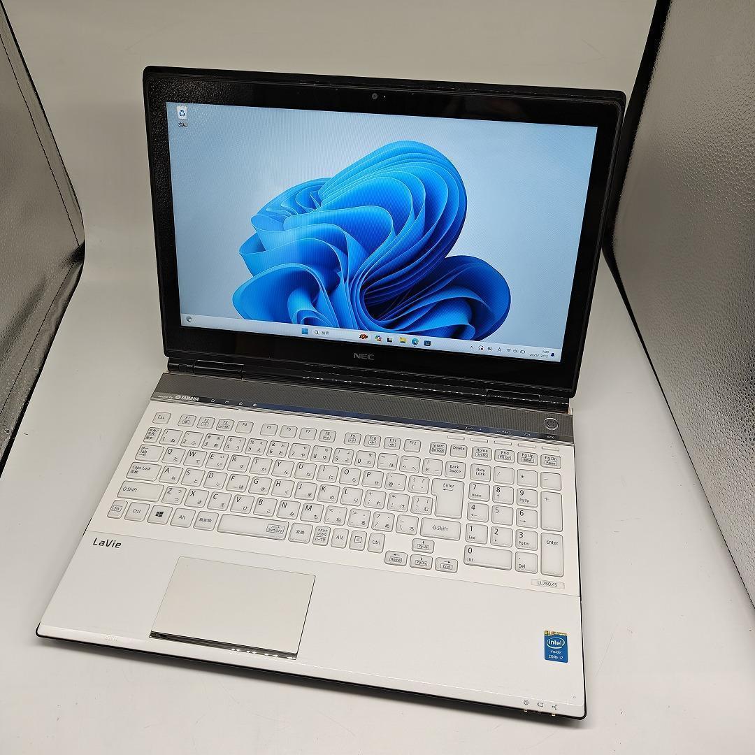 【NEC】LL750 高性能i7 SSD512GB 16GB 白 ノートPC