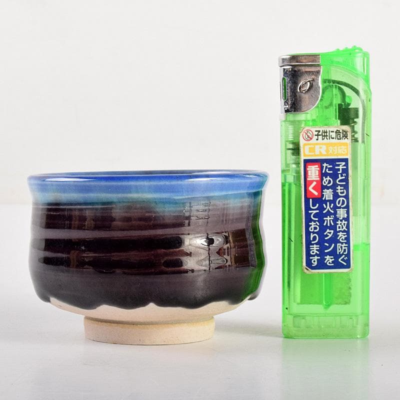 九谷焼　柳雨軒　三代八十吉　徳田正彦作　ぐい呑　共箱　V　R5039