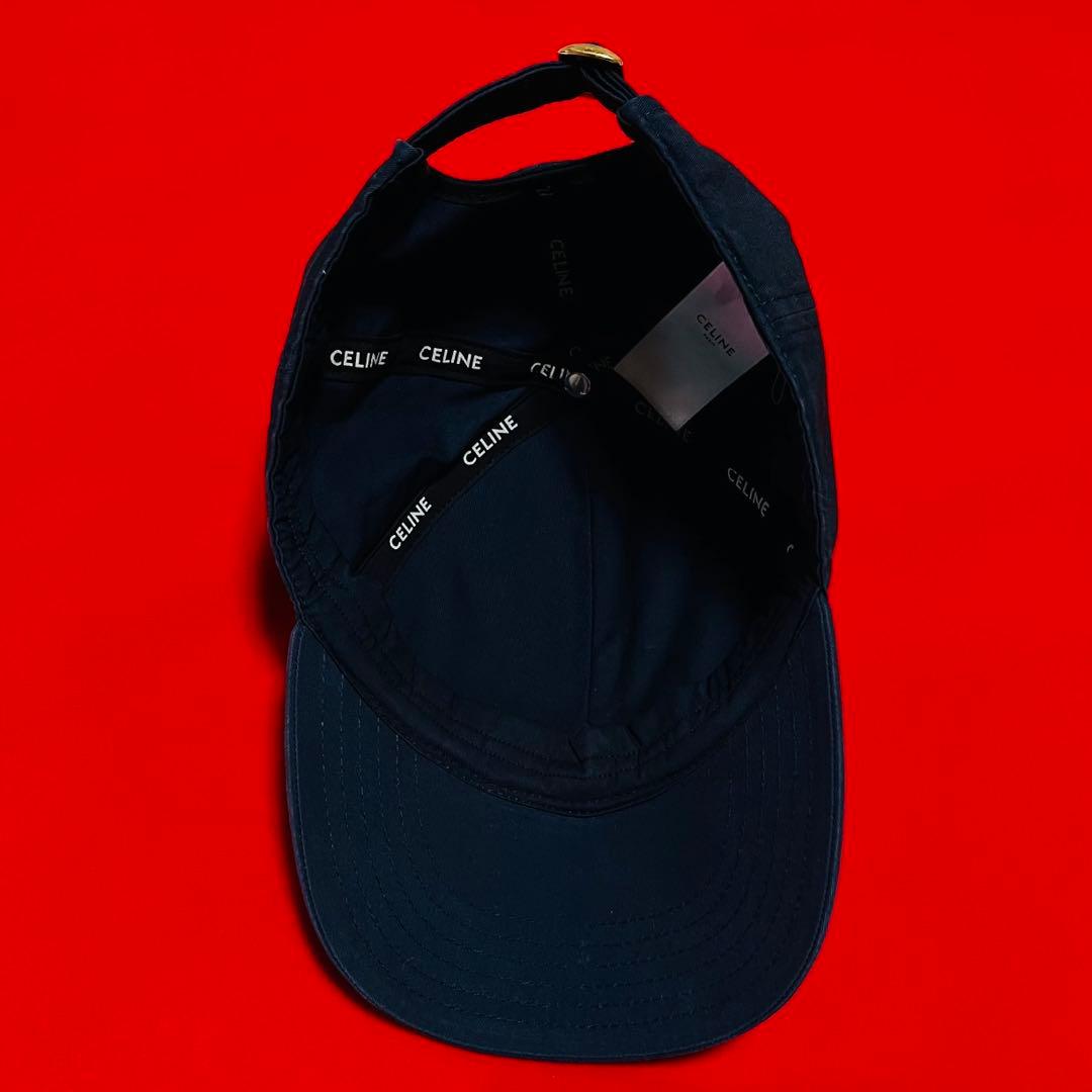 CELINE セリーヌ ロゴ ベースボールキャップ ネイビー