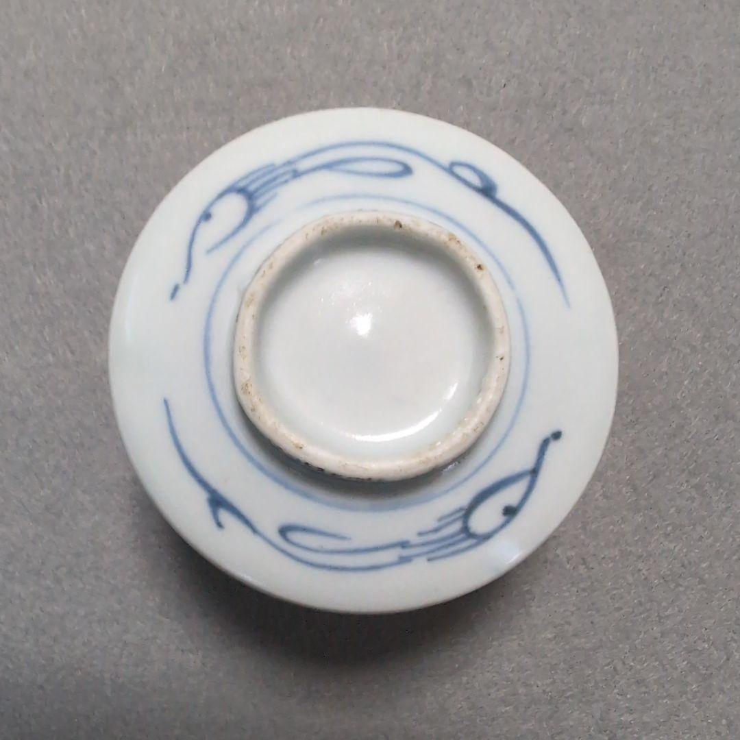 古伊万里そば猪口　古伊万里半筒そば猪口　古伊万里草花文そば猪口 古伊万里