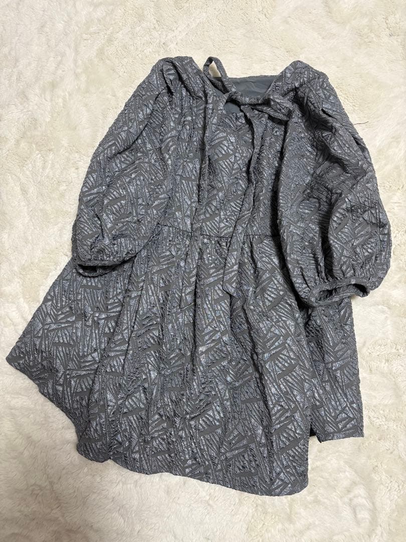 【美品】niana ジャガードセットアップドレス　M