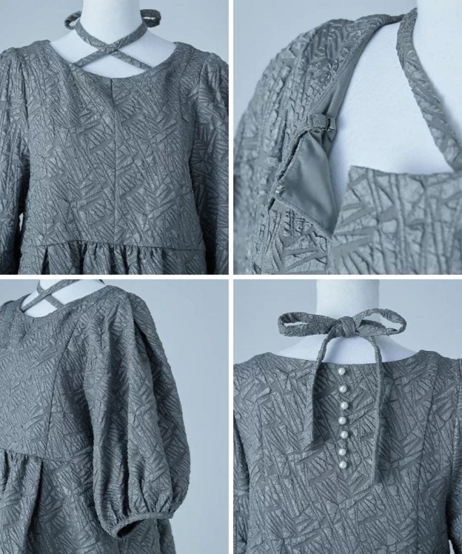 【美品】niana ジャガードセットアップドレス　M