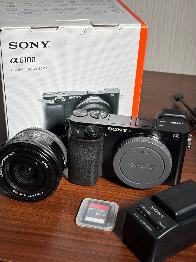 【おまけ付】SONY α6100 標準ズームレンズセット SDカード充電器セット