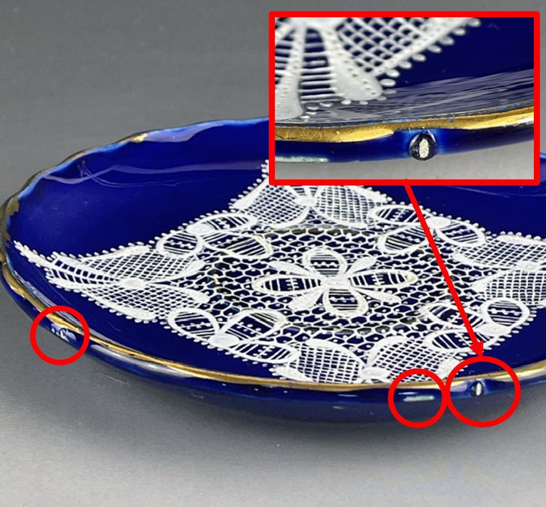 【希少】イタリア　ラヴェーノ 白レース デミカップ＆ソーサー　ヴェネチアン