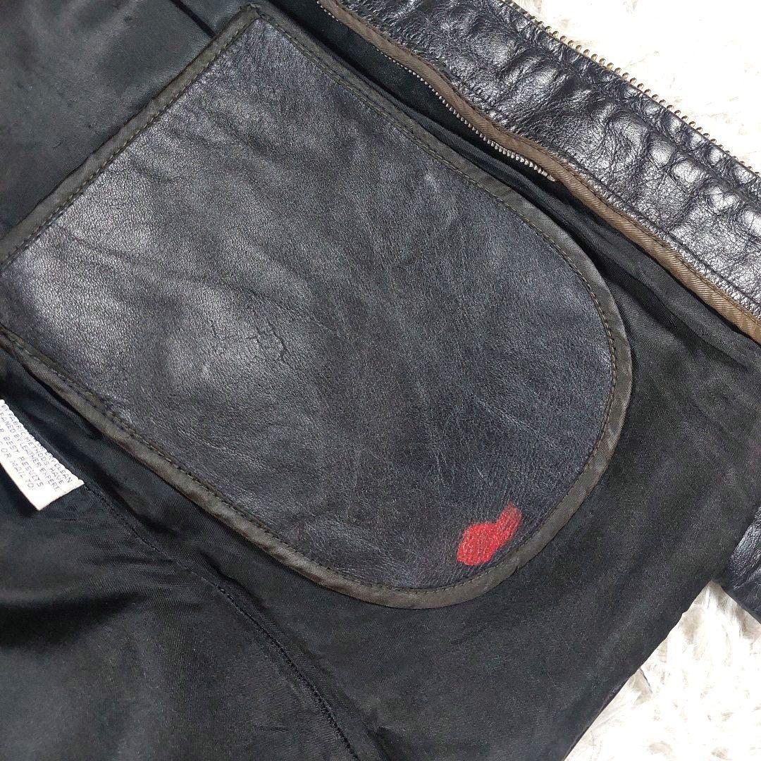 60s~70s デカタロン シングルレザーライダースジャケット ワッペン革ジャン