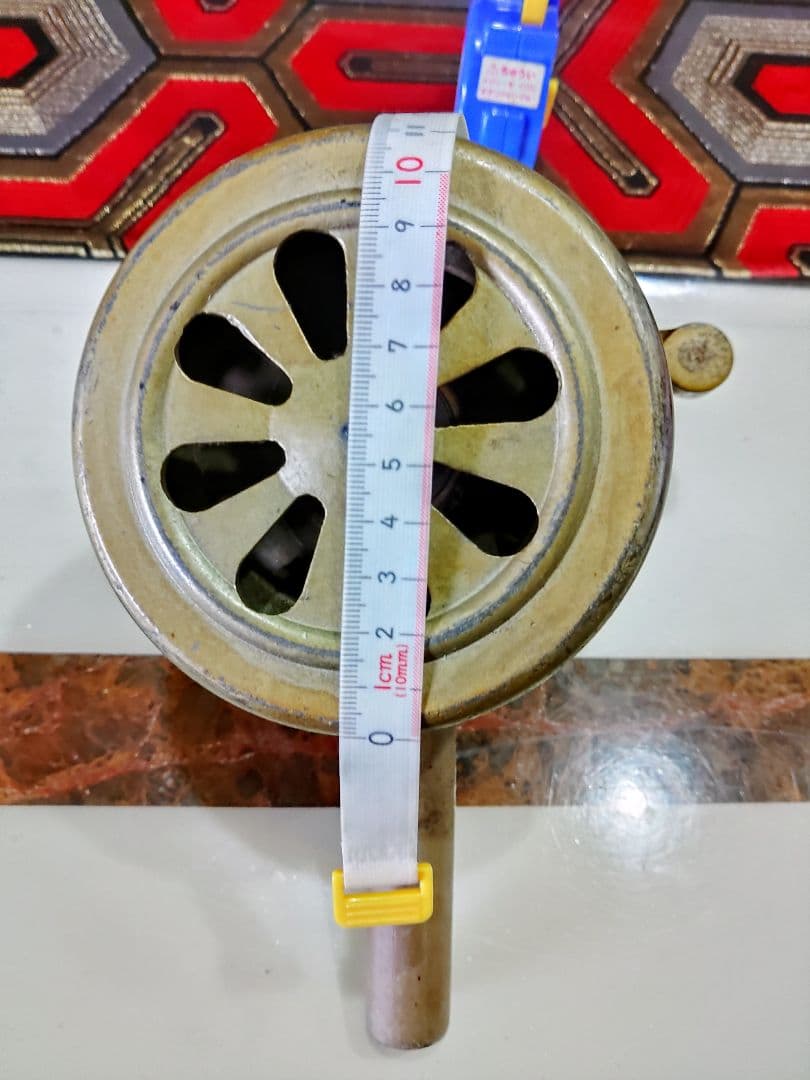 手動サイレン　手動ハンドル回転式サイレン　昭和レトロ　赤尾保商店製　名盤付　可動