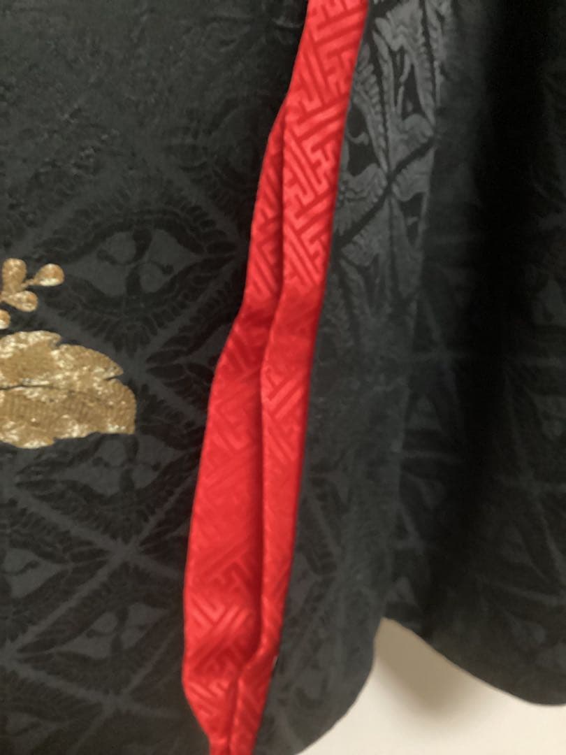 黒の二尺袖振袖レースの付いた袴2点セット トールサイズluxjewel ブランド