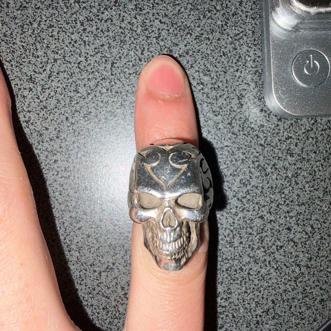 CRAZY PIG Engraved Skull Ring クレイジーピッグ