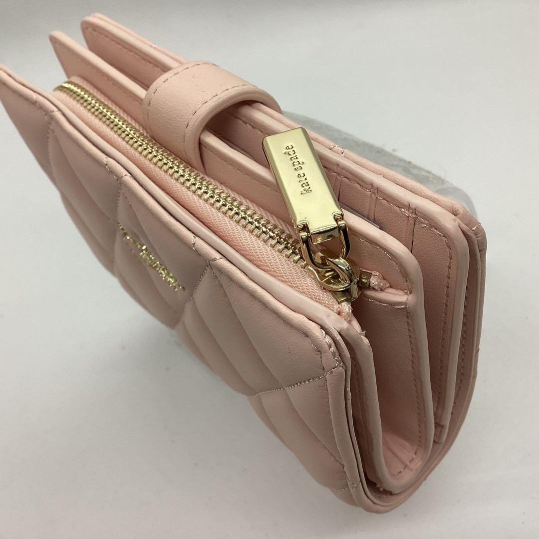kate spade ピンク キルト加工　二つ折り財布