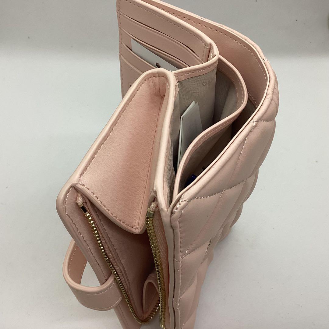 kate spade ピンク キルト加工　二つ折り財布