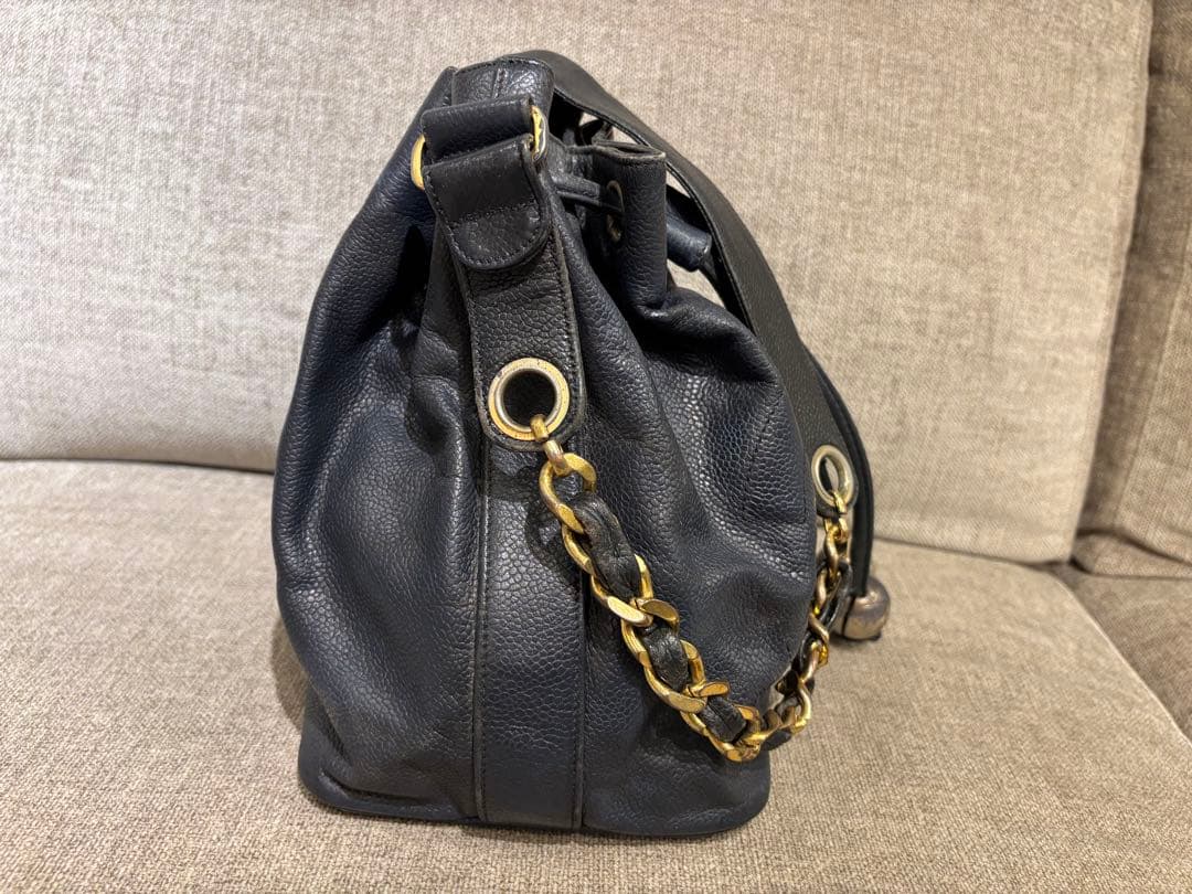 【SALE】CHANELドローストリング チェーンショルダーバッグシャネル