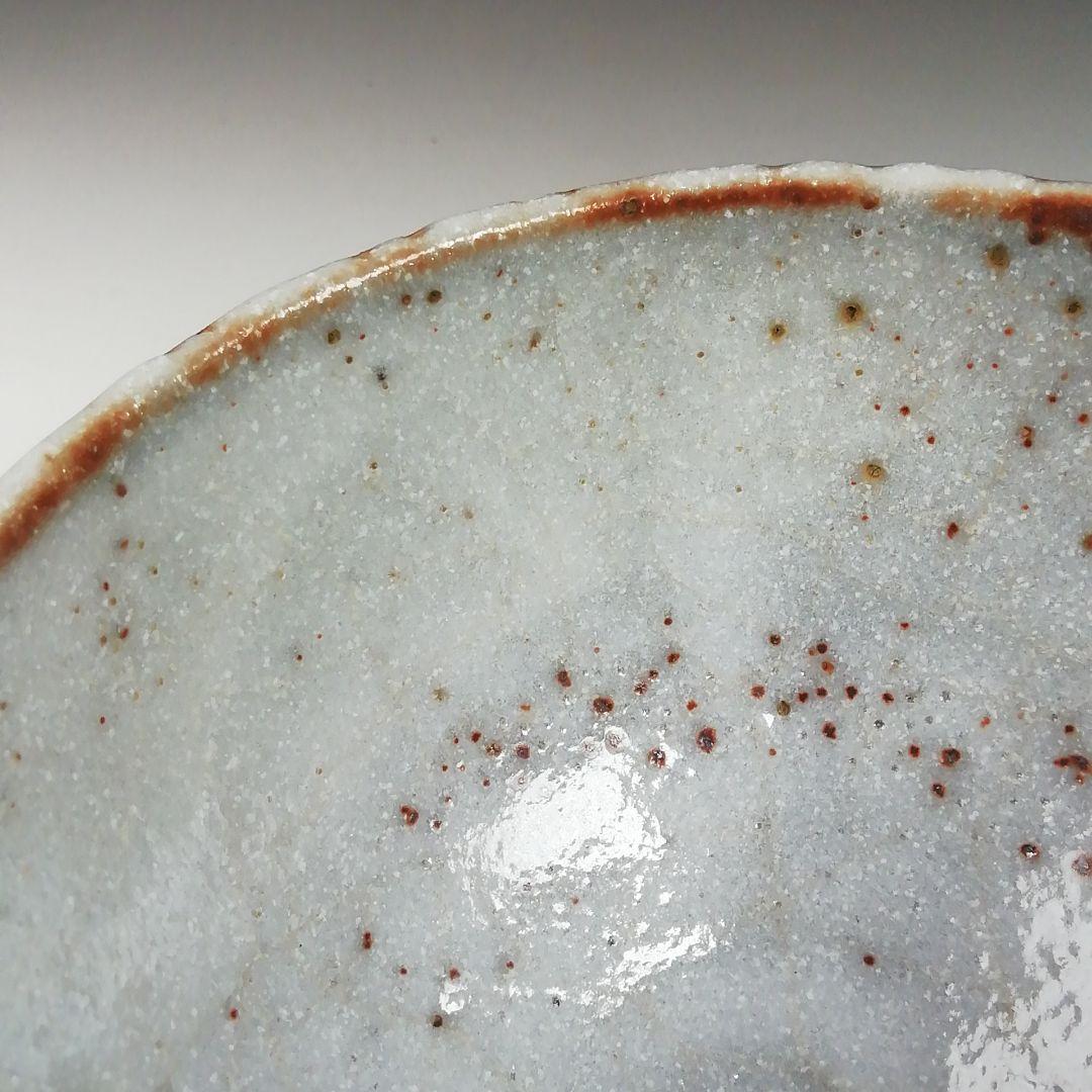 Ｔ６１２　茶碗　『御題　志野茶碗』『王子窯　加藤寛治 作』　共箱　抹茶碗　茶道具