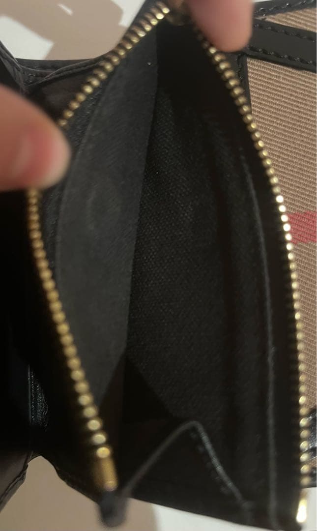 Burberry 三つ折り財布 ベージュ/ブラック