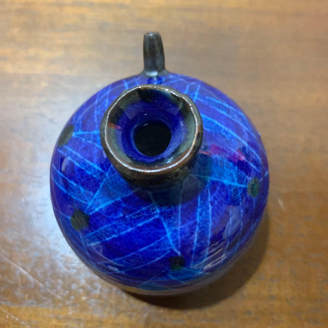 前田正博　すいてき　幾何学模様　水玉模様　書道具　青色