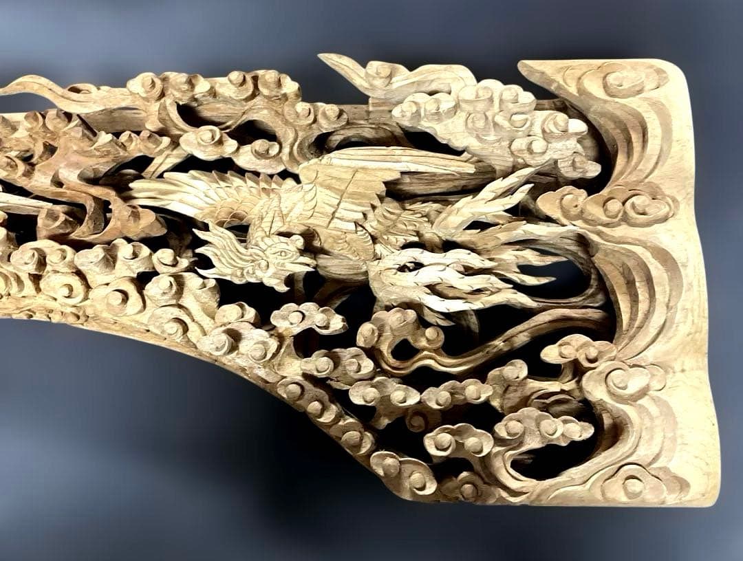 木彫欄間　鳳凰