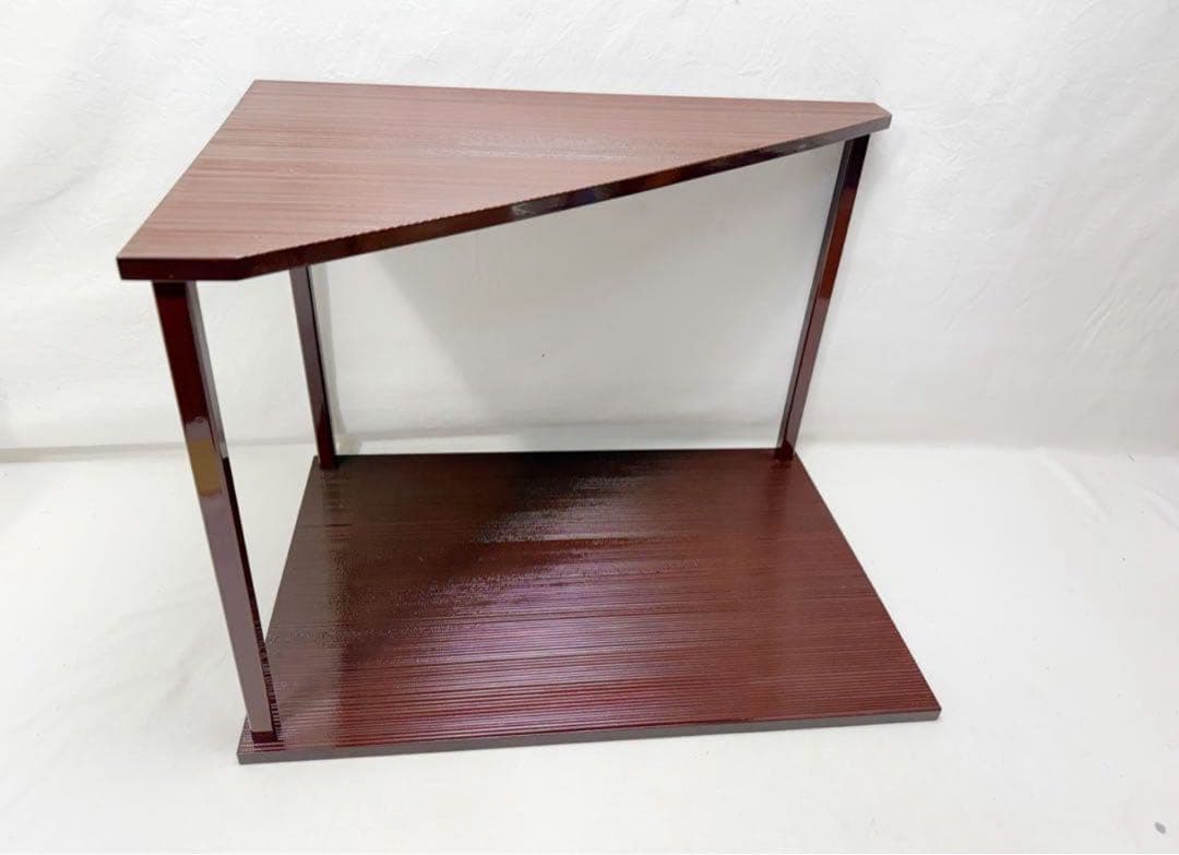 茶道具 平安昭斎作 山里棚 即中斎好 溜塗 千筋 組み立式 共箱