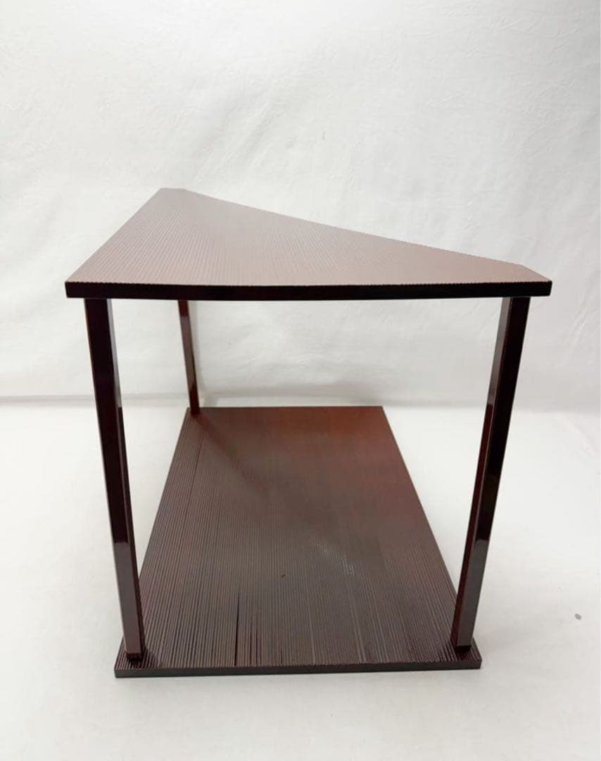 茶道具 平安昭斎作 山里棚 即中斎好 溜塗 千筋 組み立式 共箱